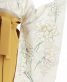卒業式着物[くすみカラー]白に薄ベージュの唐草文様・大きな白い花No.805